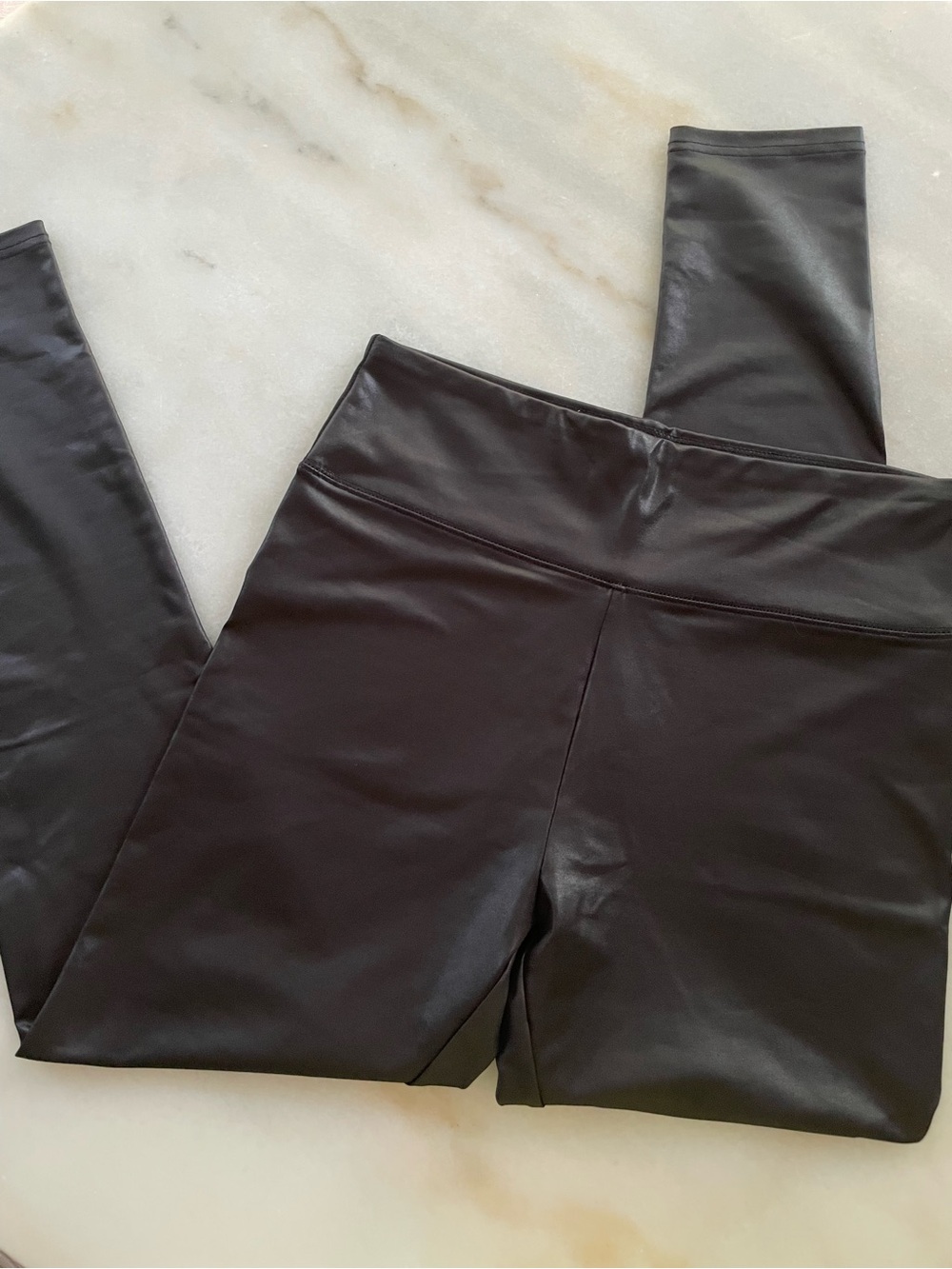 wild fable Black Faux Leather-Look Leggings